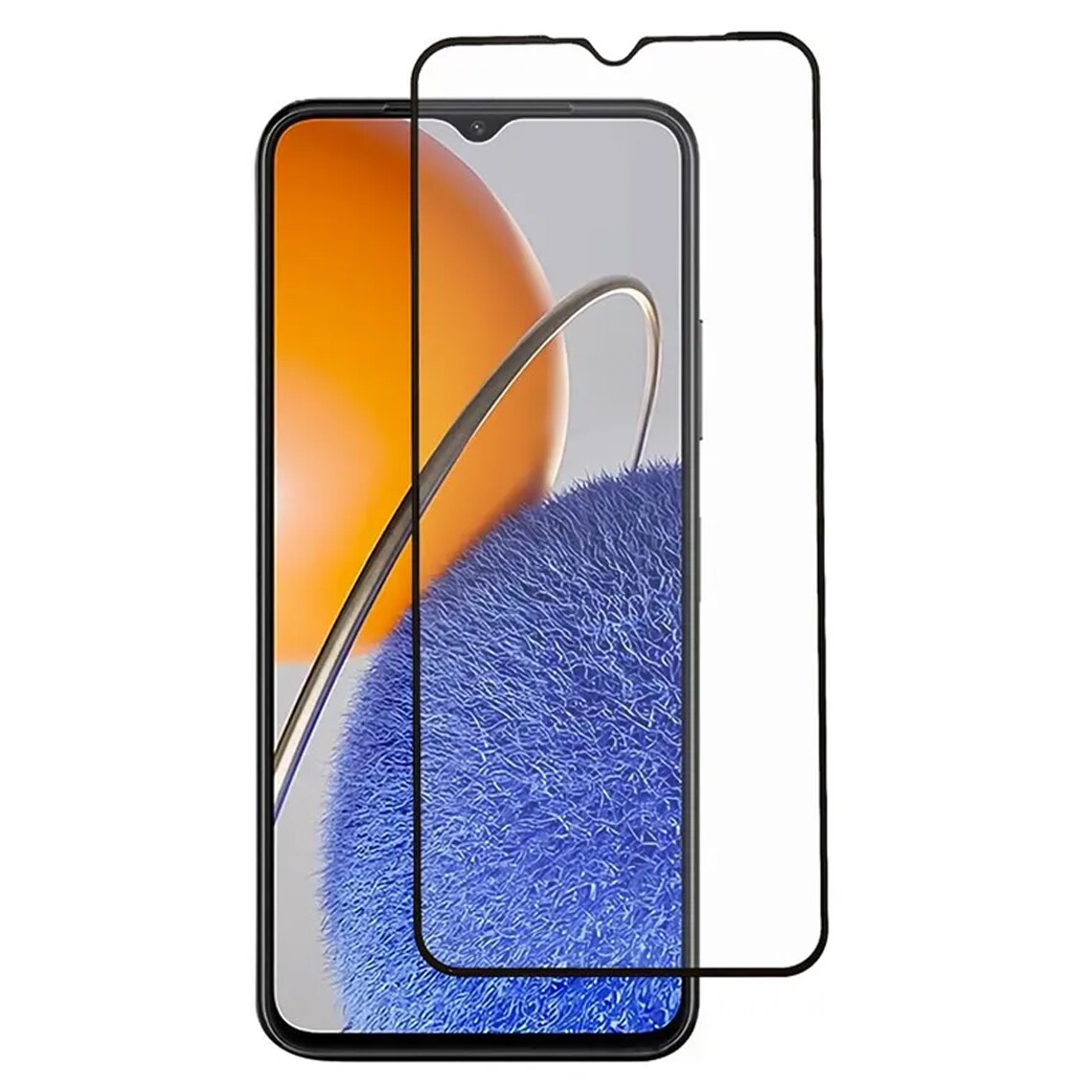 Folie sticla pentru Huawei nova Y61, Tempered Glass MAGIC 6D, Full Glue, protectie ecran, transparenta cu contur negru