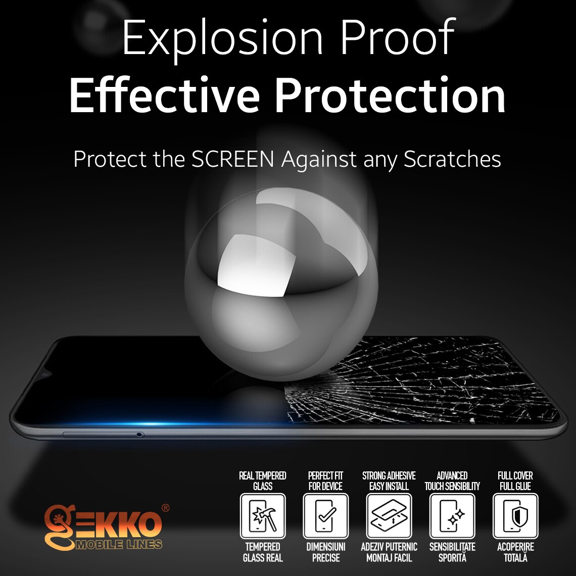 Folie sticla pentru Huawei nova Y61, Tempered Glass MAGIC 6D, Full Glue, protectie ecran, transparenta cu contur negru