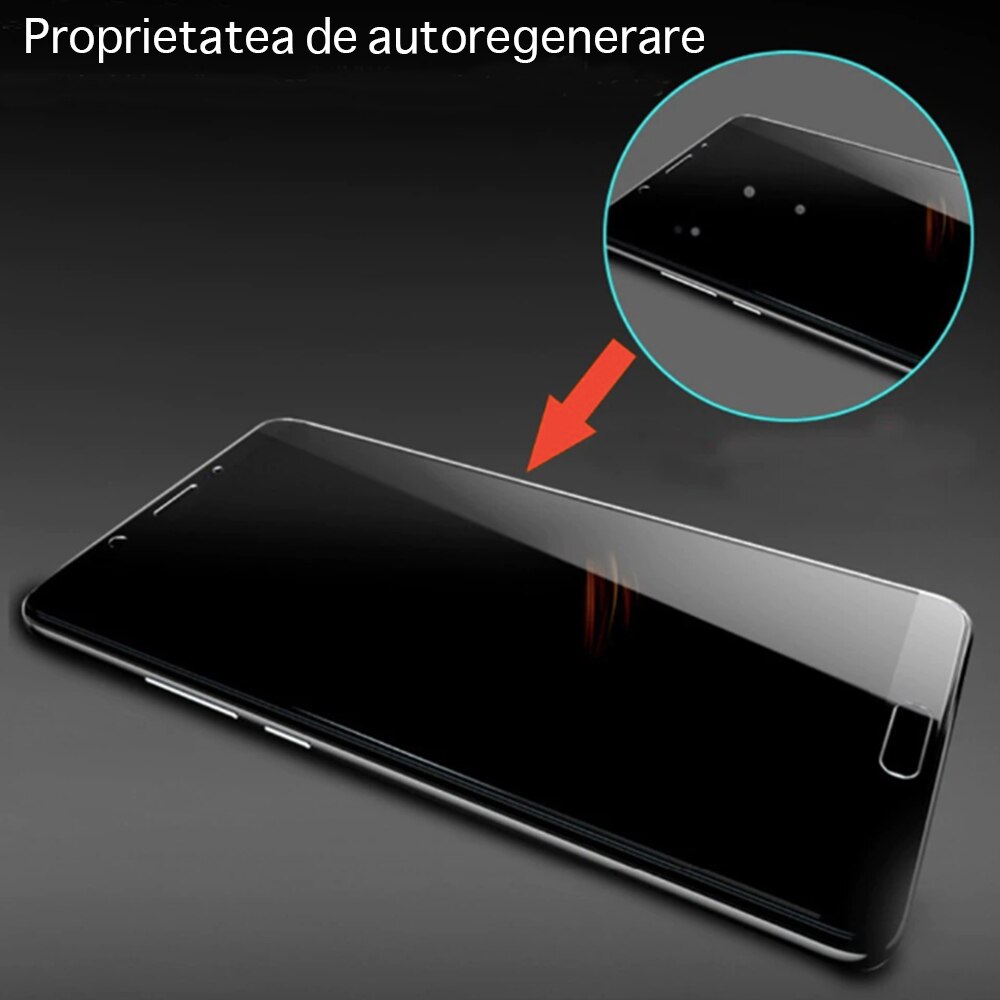 Folie de protectie Compatibil cu Huawei P30 Pro, Unbreakable Soft Hydrogel, Premium Tempered, Full Glue, Acoperire pe intreg ecranul, Transparent