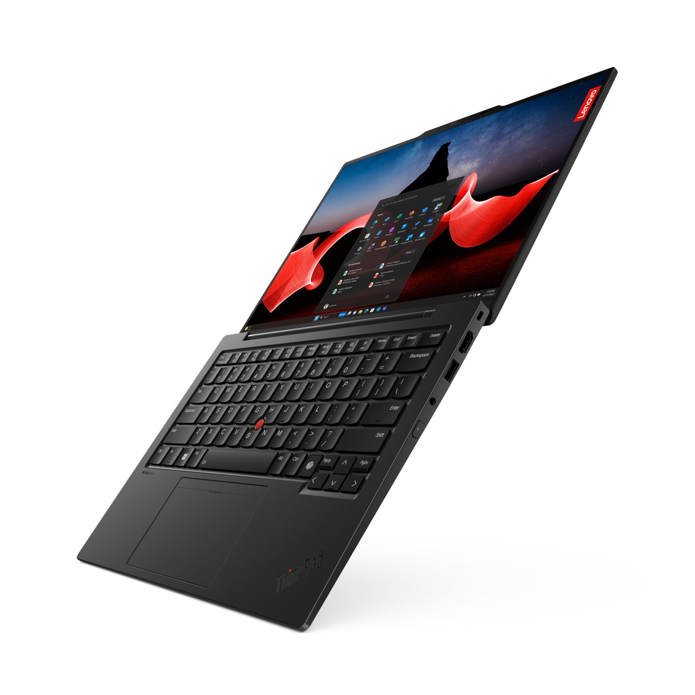 Laptop Lenovo ThinkPad X1 Carbon G12, 14" 1920x1200 IPS 400nits Touch Screen, Intel Core Ultra 7 165U 12-core, 16 GB DDR5, 2TB SSD m2 PCIe, Intel Graphics, Windows 11 Pro, Carbon, Aluminium Body 1.08 kg, Black