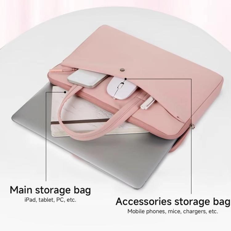 Geanta laptop universala 14-14.6 inch, material Oxford, captuseala plus, negru, 37x27x3cm