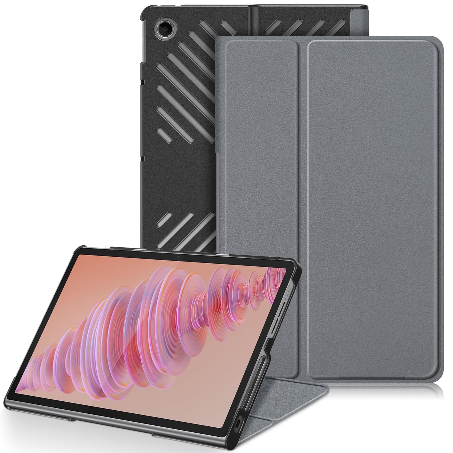 Husa pentru tableta Lenovo Tab Plus, 11.5 inch, gri, DDOLI