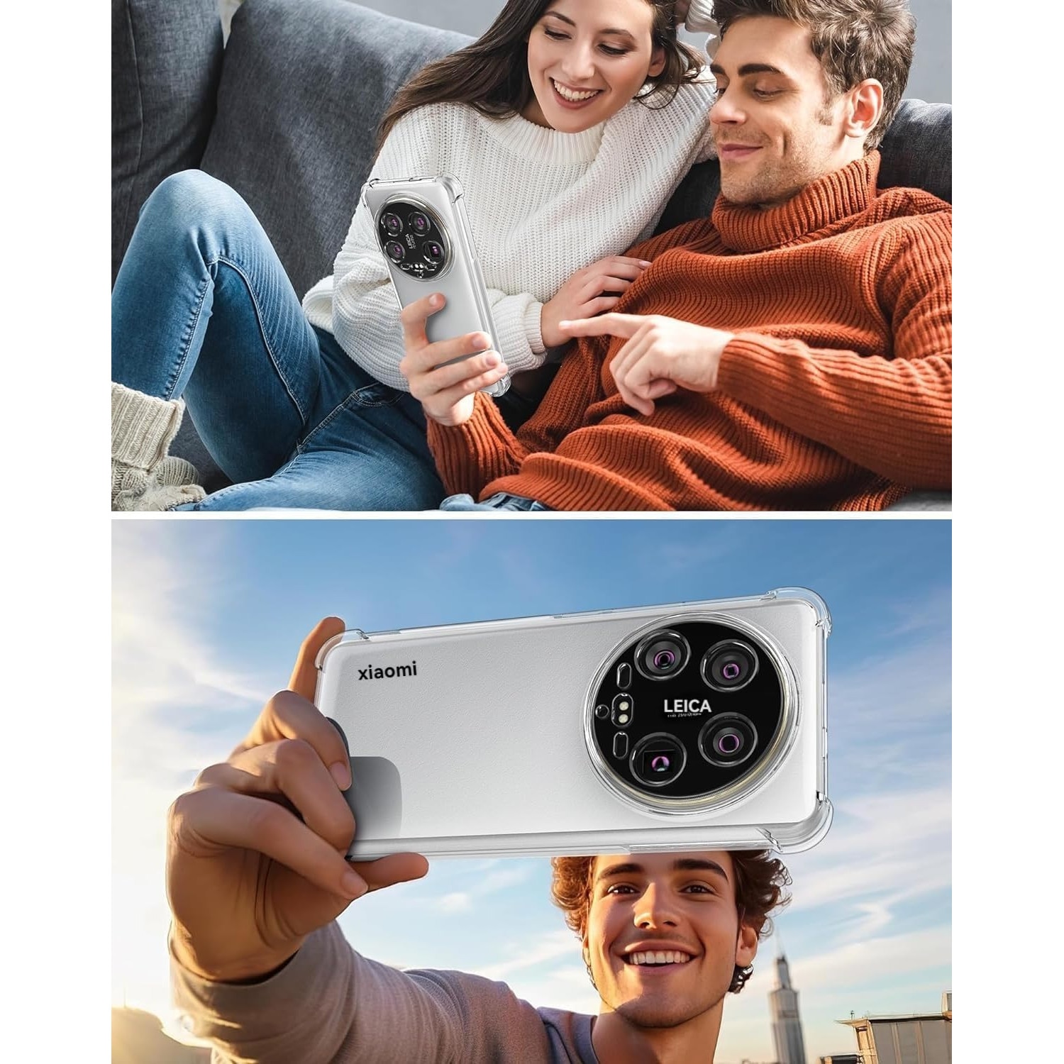 Husa protectie Mat-Tech compatibila cu Xiaomi 14 Ultra, Protectie Camera, Colturi anti-soc, Decupaje Precise, Rezistenta la impact, Margini ridicate pentru protectia ecranului, Transparenta