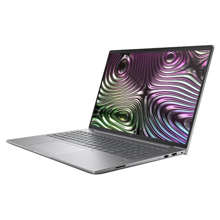 Laptop HP ZBook ZBook X G1i, 16 inch 1920 x 1200, Intel 255H 16 C / 22 T, 2.5 GHz - 5.1 GHz, 24 MB cache, N/A, 32 GB DDR5, 1 TB SSD, Nvidia RTX PRO 1000 Blackwell, Windows 11 Pro, Tastatura US, Meteor silver