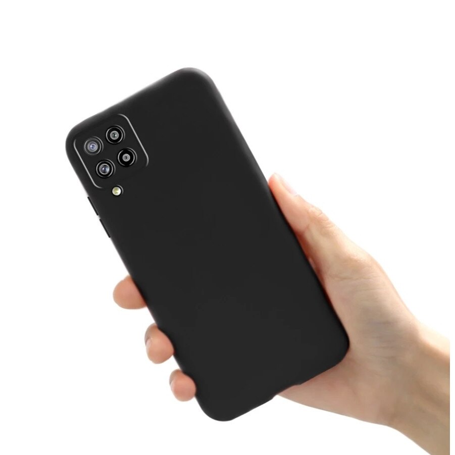 Husa silicon antisoc protectie camera cu microfibra in interior compatibila cu Samsung Galaxy A22 4G , Negru