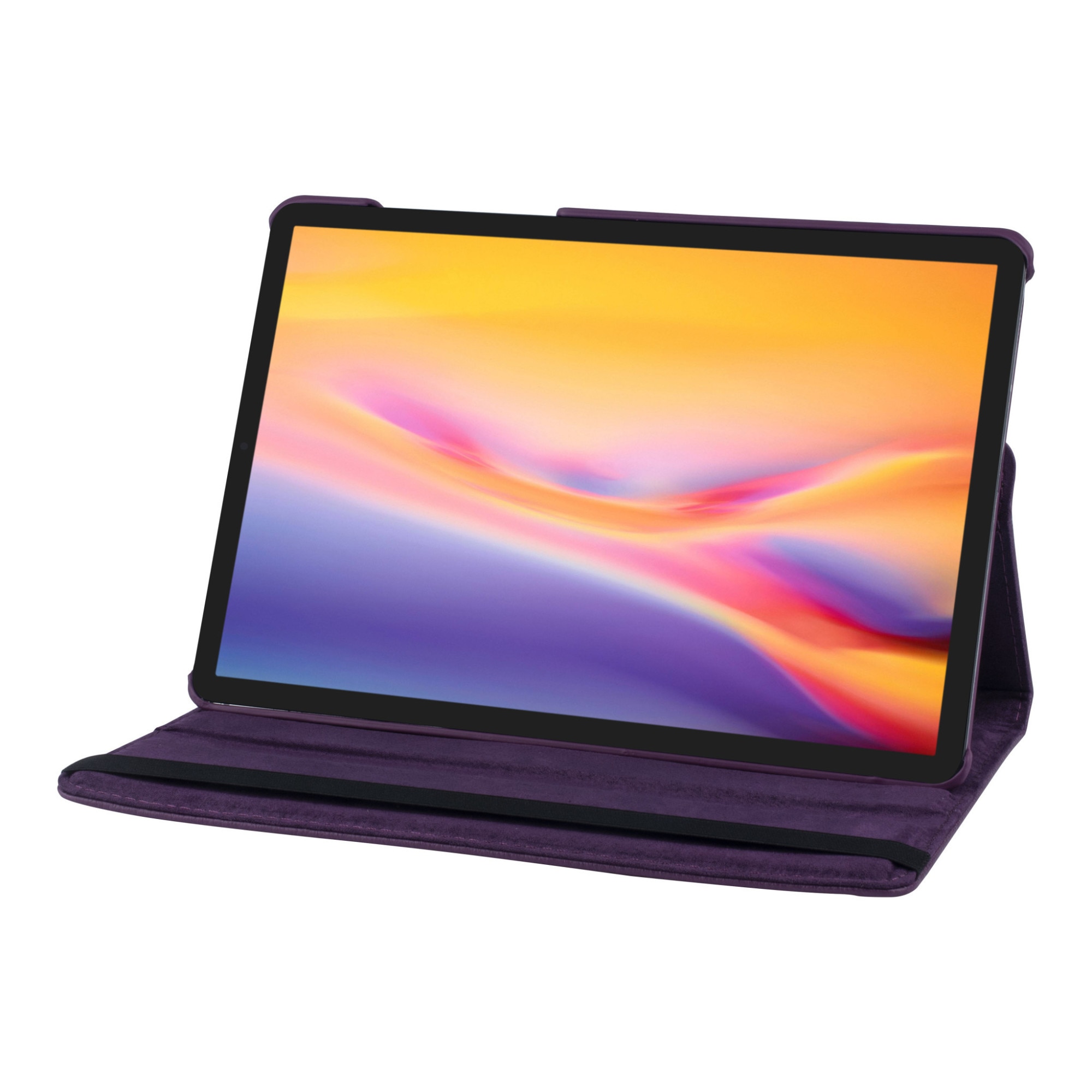 Husa rotativa tableta, Tokgalaxis, Compatibila cu Samsung Galaxy Tab S6 10.5" (SM-T860, SM-T865), Piele artificiala/Plastic, Mov