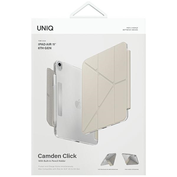 Husa UNIQ Camden compatibila cu iPad Air 11 inch 2024, Bej