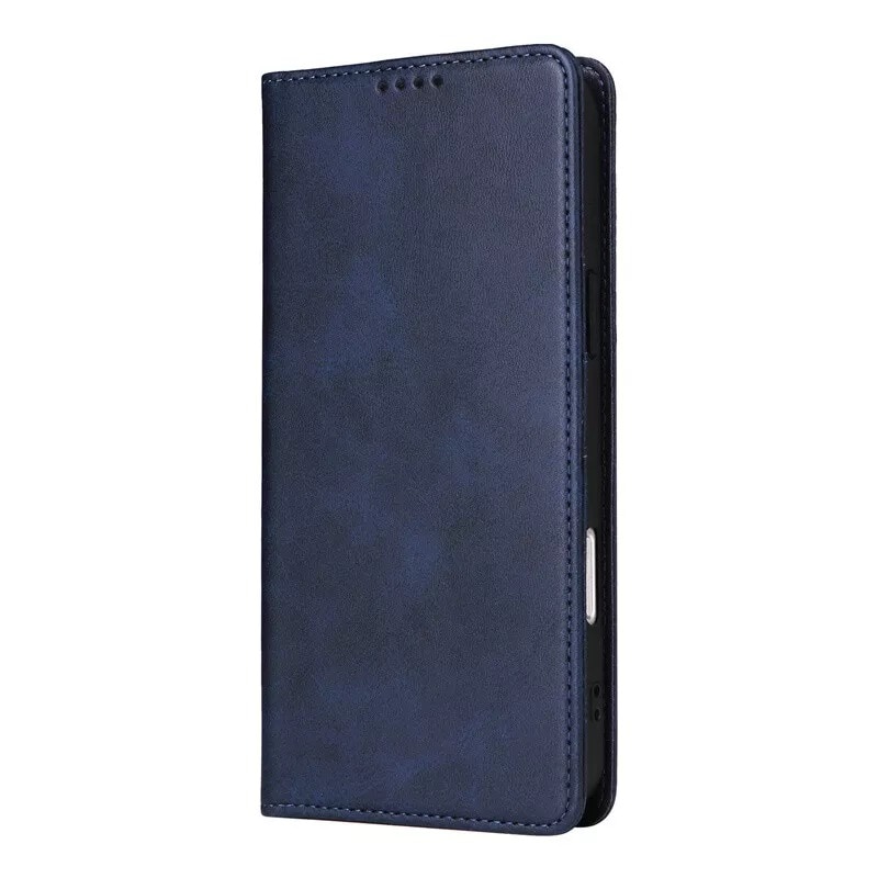 Husa pentru Xiaomi Redmi Note 14 Pro 5G Daden® Flip Leather Deluxe, Antisoc, Inchidere magnetica, Buzunar card, Calitate Premium, Albastru
