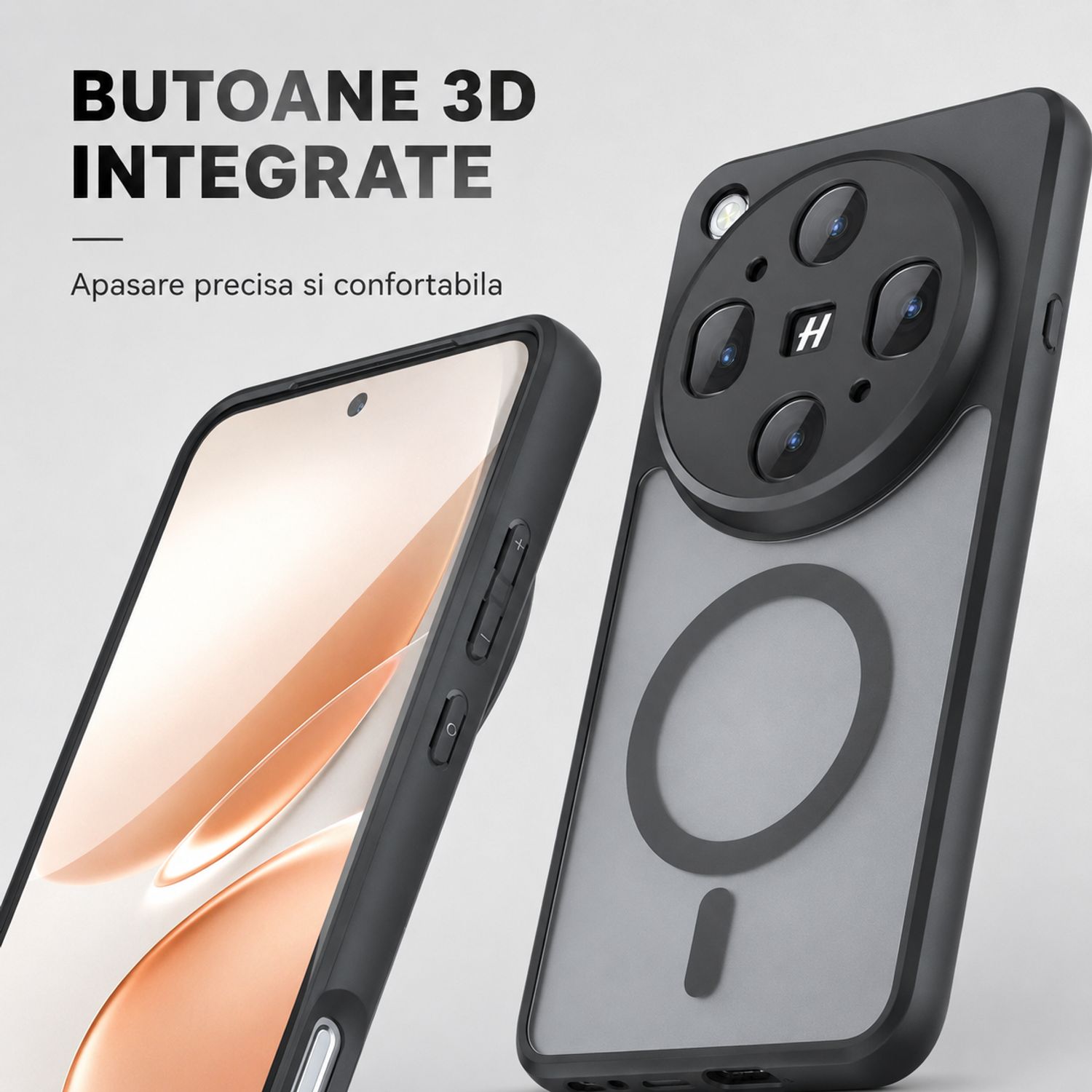 Husa pentru OPPO Find X9 Ultra, MagSafe, Anti-Ingalbenire TPU, Margini Ridicate pentru Camera, Colturi Anti-Soc, Negru