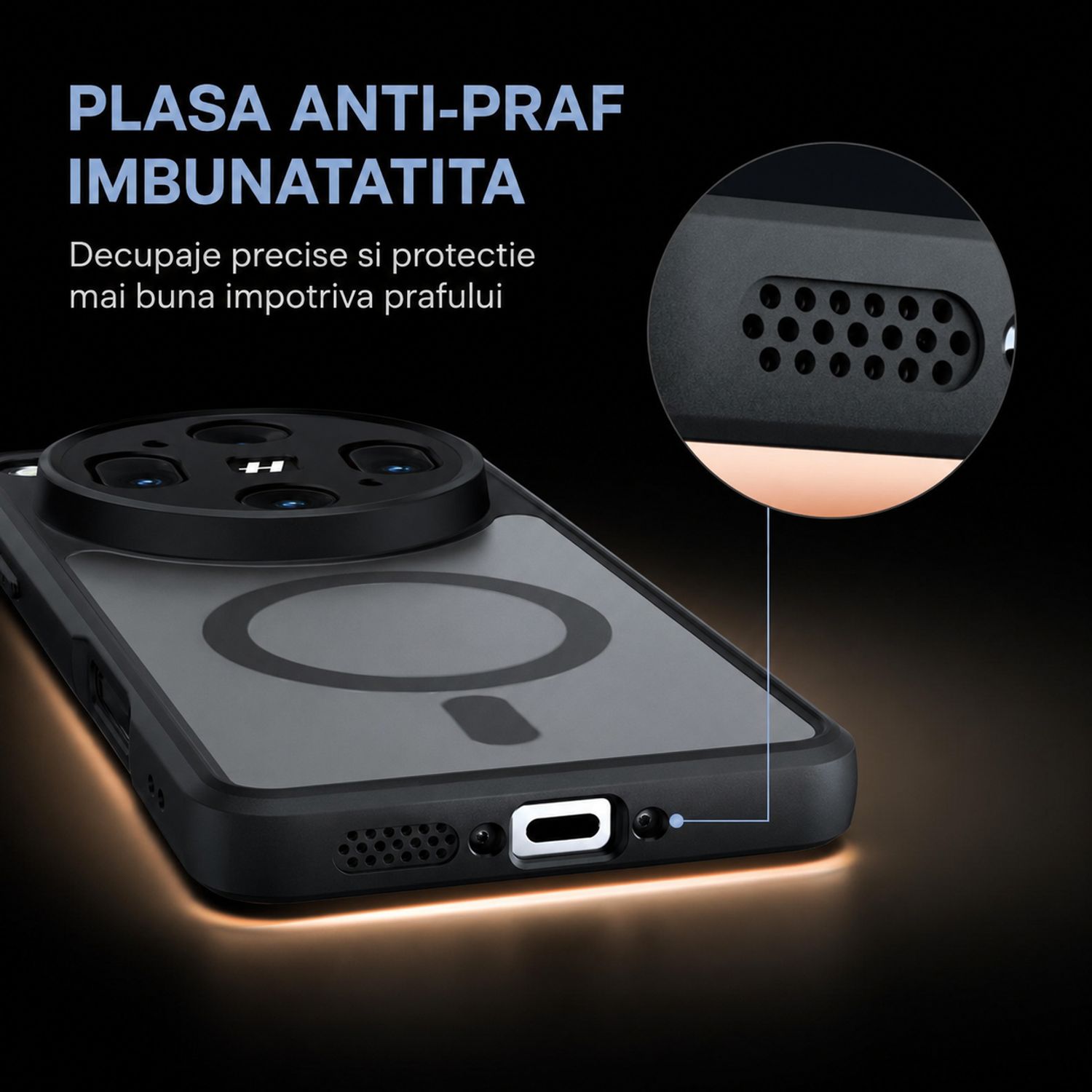 Husa pentru OPPO Find X9 Ultra, MagSafe, Anti-Ingalbenire TPU, Margini Ridicate pentru Camera, Colturi Anti-Soc, Negru
