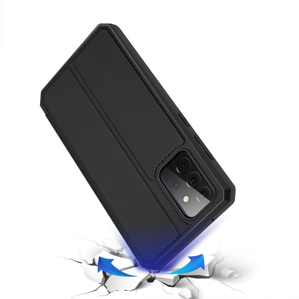 Husa tip carte Premium DuxDucis High Quality din Piele cu inchidere magnetica si buzunar pentru card compatibila cu Apple iPhone 16e, Negru