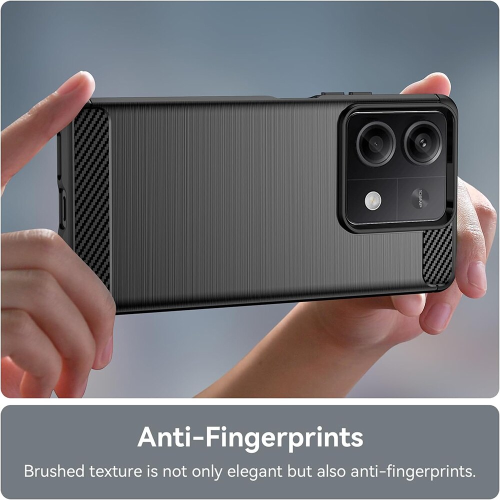 Husa pentru Xiaomi Redmi Note 13 5G, Accesorio Carbon Silicone, Negru