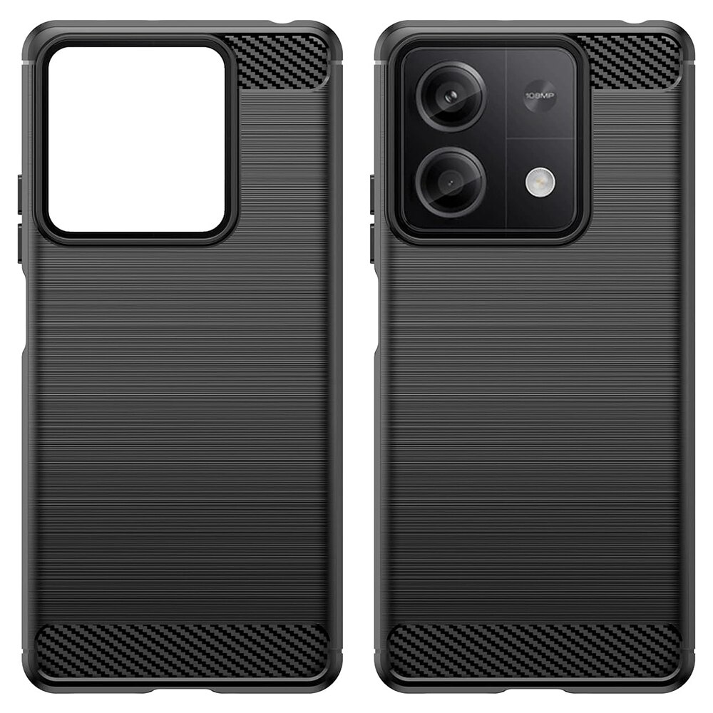Husa pentru Xiaomi Redmi Note 13 5G, Accesorio Carbon Silicone, Negru
