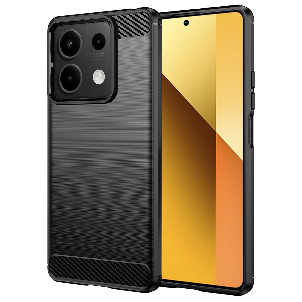 Husa pentru Xiaomi Redmi Note 13 5G, Accesorio Carbon Silicone, Negru