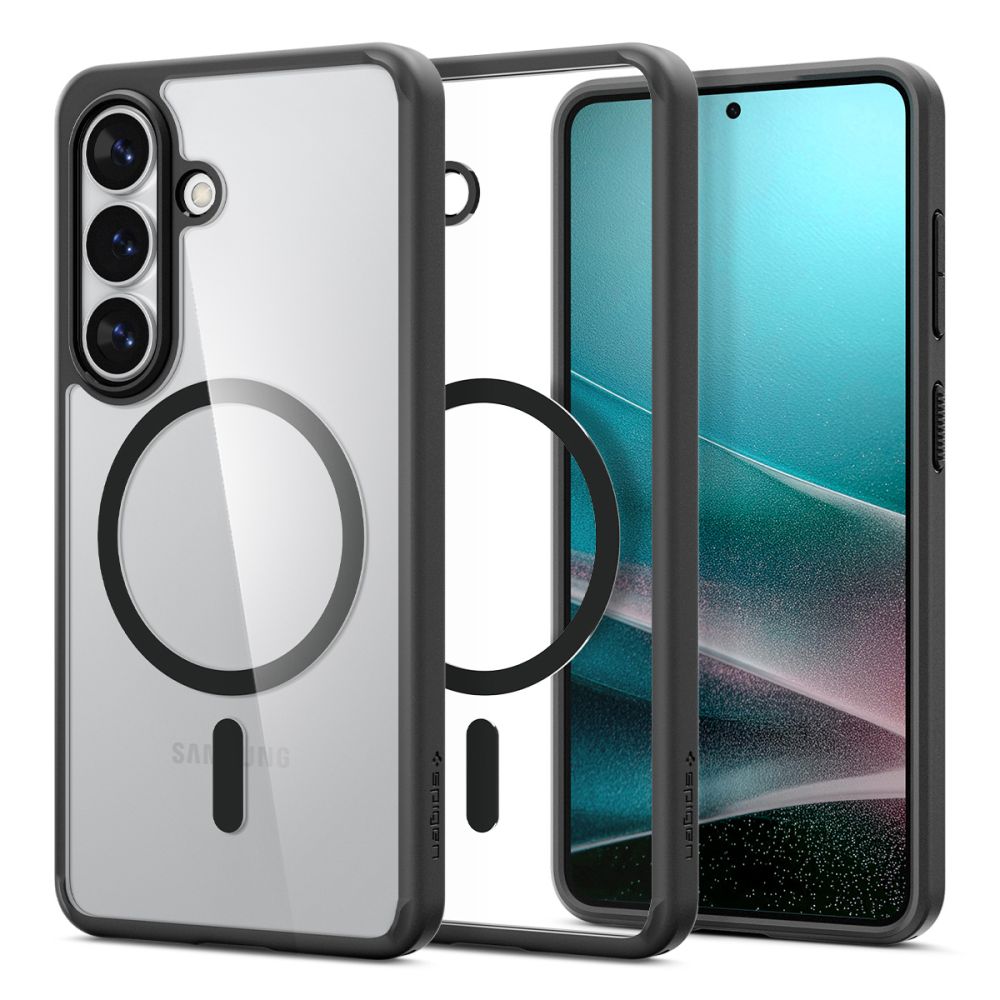 Carcasa Spigen Ultra Hybrid Mag cu MagSafe compatibila cu Samsung Galaxy S26, Transparent / Negru