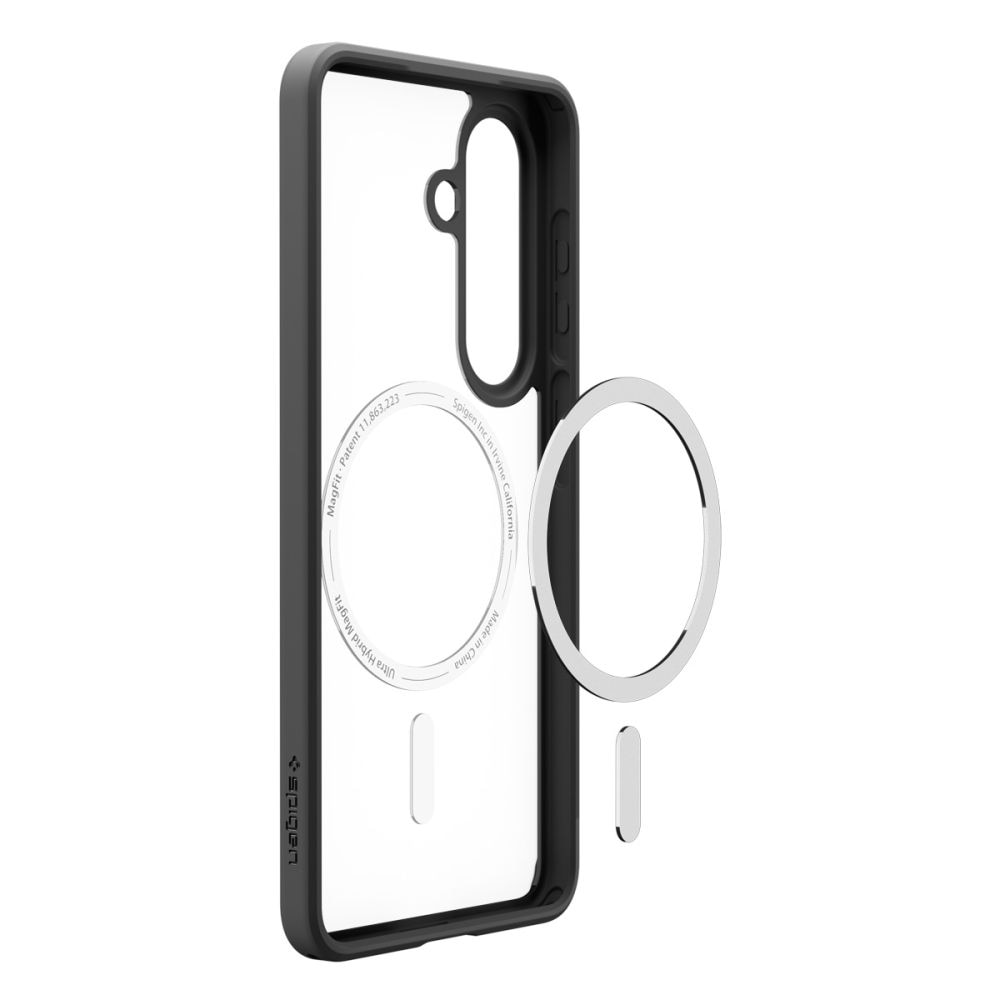 Carcasa Spigen Ultra Hybrid Mag cu MagSafe compatibila cu Samsung Galaxy S26, Transparent / Negru