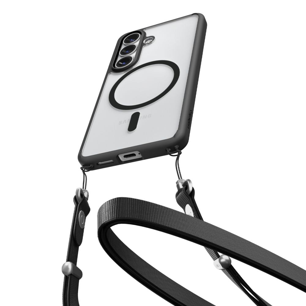 Carcasa Spigen Ultra Hybrid Mag cu MagSafe compatibila cu Samsung Galaxy S26, Transparent / Negru