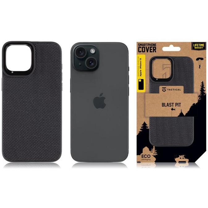 Husa de protectie Cover Tactical Blast Pit pentru iPhone 15, Negru