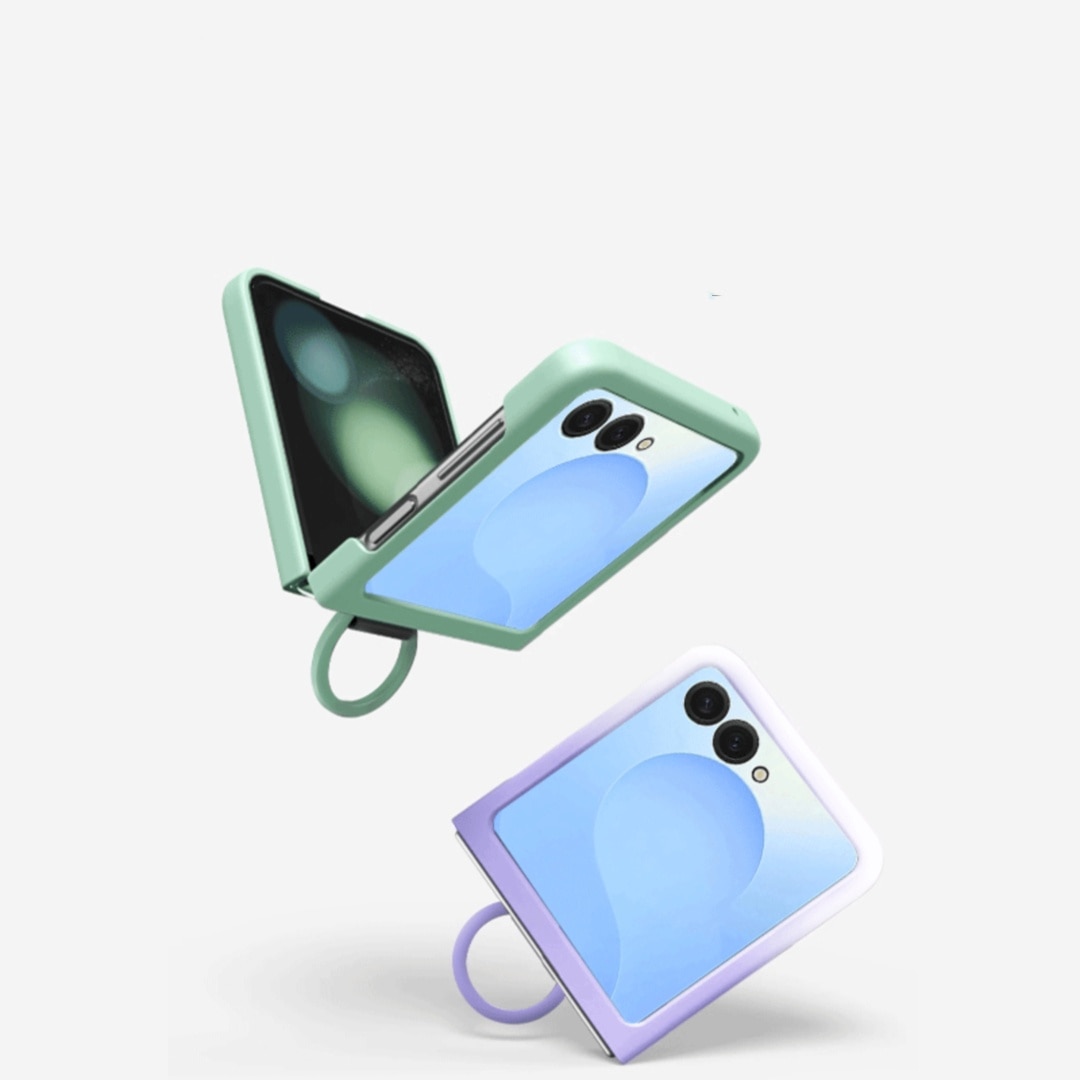 Husa pentru Samsung Galaxy Z Flip8, Inel Sustinere Integrat, Protectie Ecran Exterior, Roz