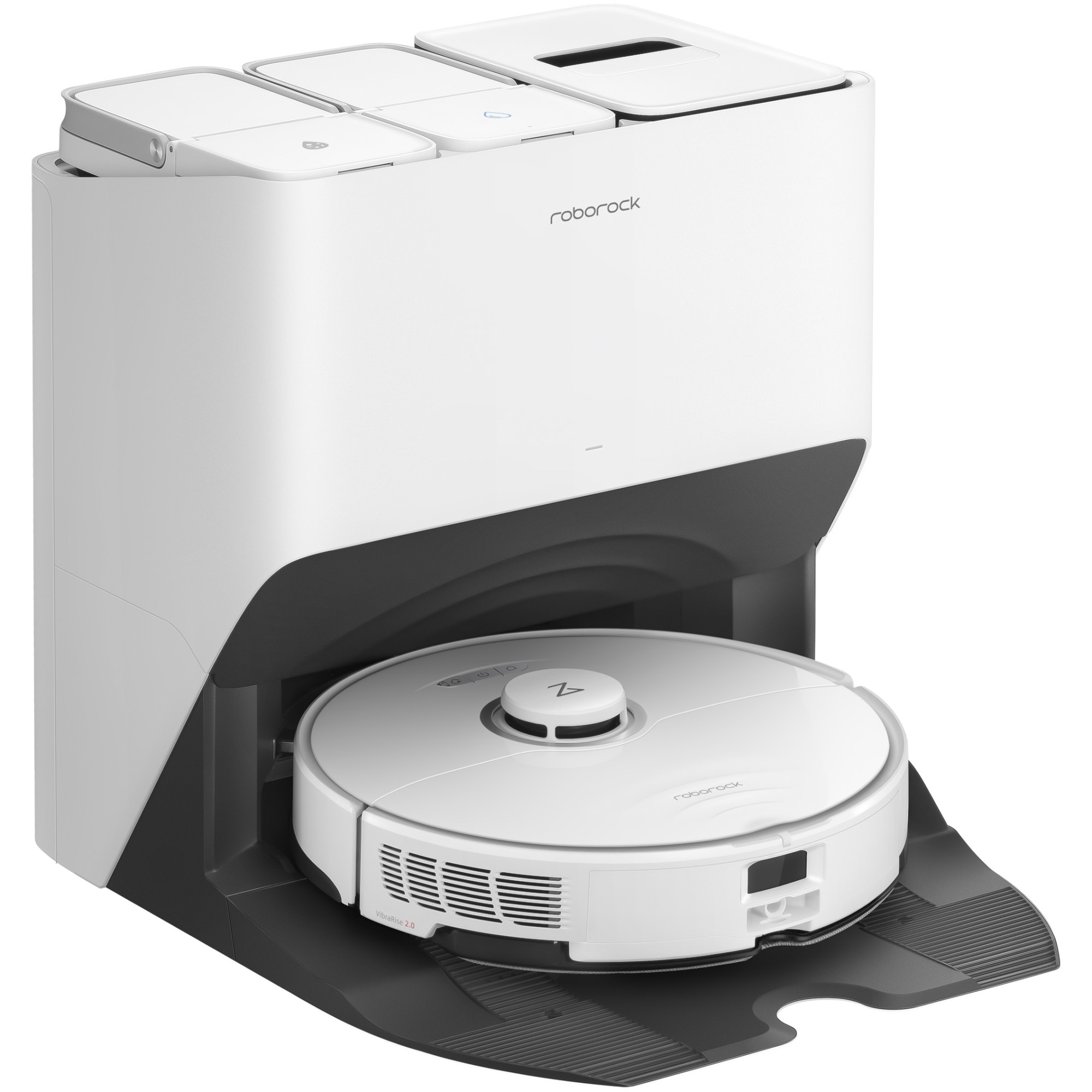 Robot de aspirare Roborock S8 Pro Ultra, S8PU02-00, aspirator si mop, 5200 mAh, 6000Pa, recipient praf 350 ml, 4 senzori, 4 harti, 69W, 180 min autonomie, alb
