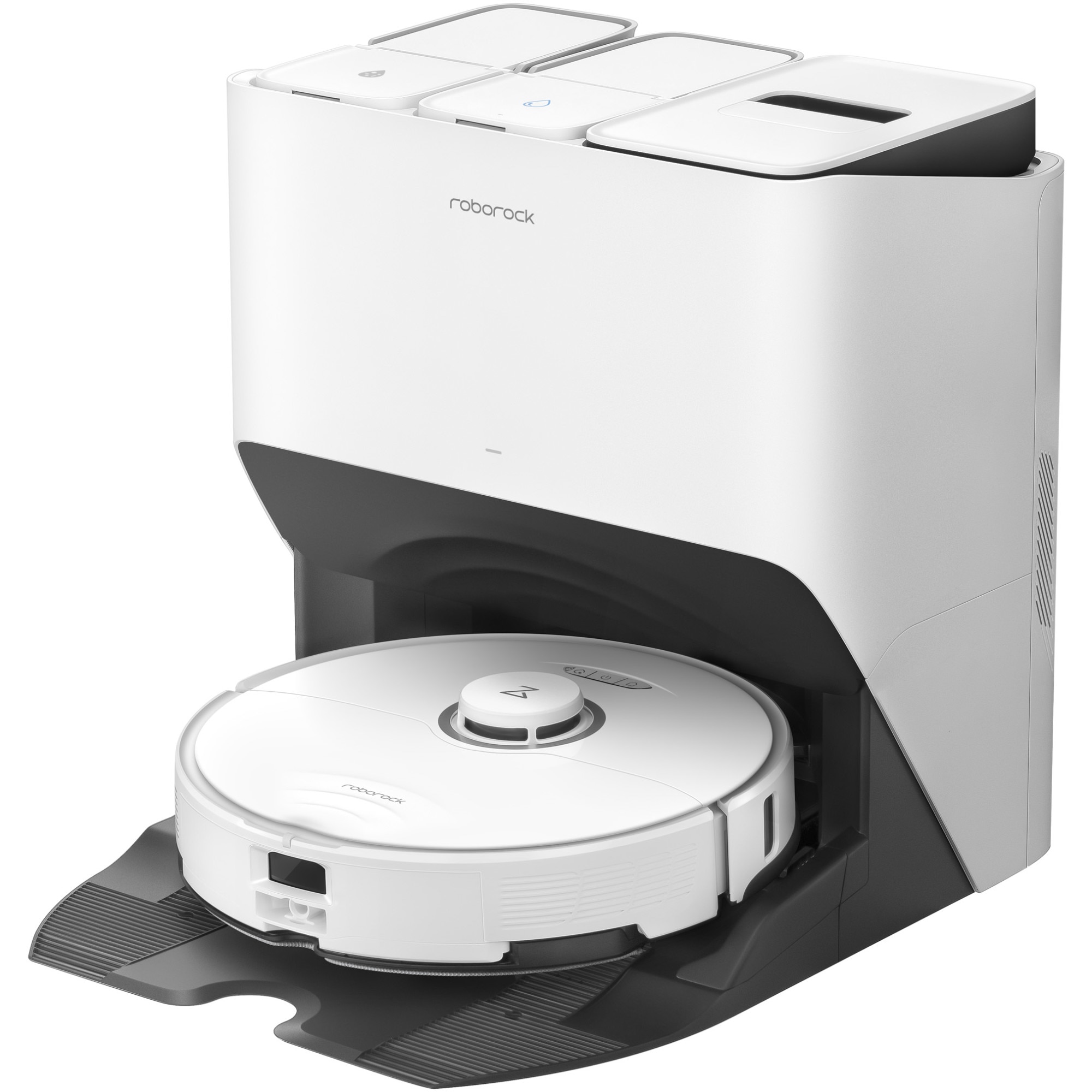 Robot de aspirare Roborock S8 Pro Ultra, S8PU02-00, aspirator si mop, 5200 mAh, 6000Pa, recipient praf 350 ml, 4 senzori, 4 harti, 69W, 180 min autonomie, alb