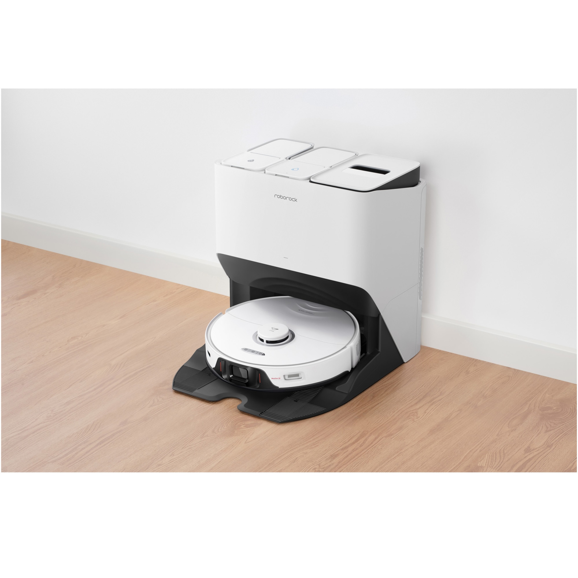 Robot de aspirare Roborock S8 Pro Ultra, S8PU02-00, aspirator si mop, 5200 mAh, 6000Pa, recipient praf 350 ml, 4 senzori, 4 harti, 69W, 180 min autonomie, alb