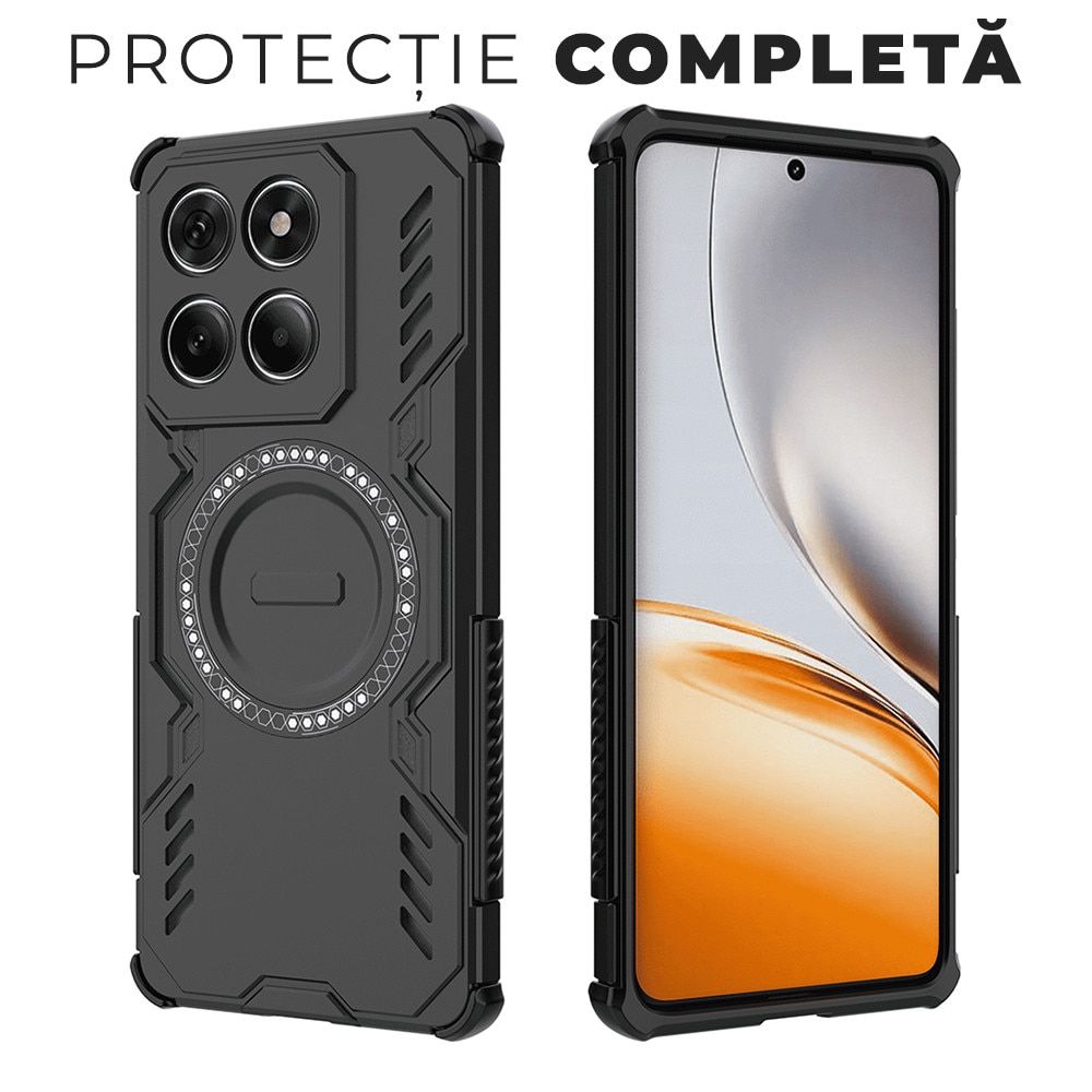 Husa pentru Motorola Edge 60 ArmorMag, Magsafe, Antisoc, Calitate Premium, Protectie Superioara, DaDen, Negru