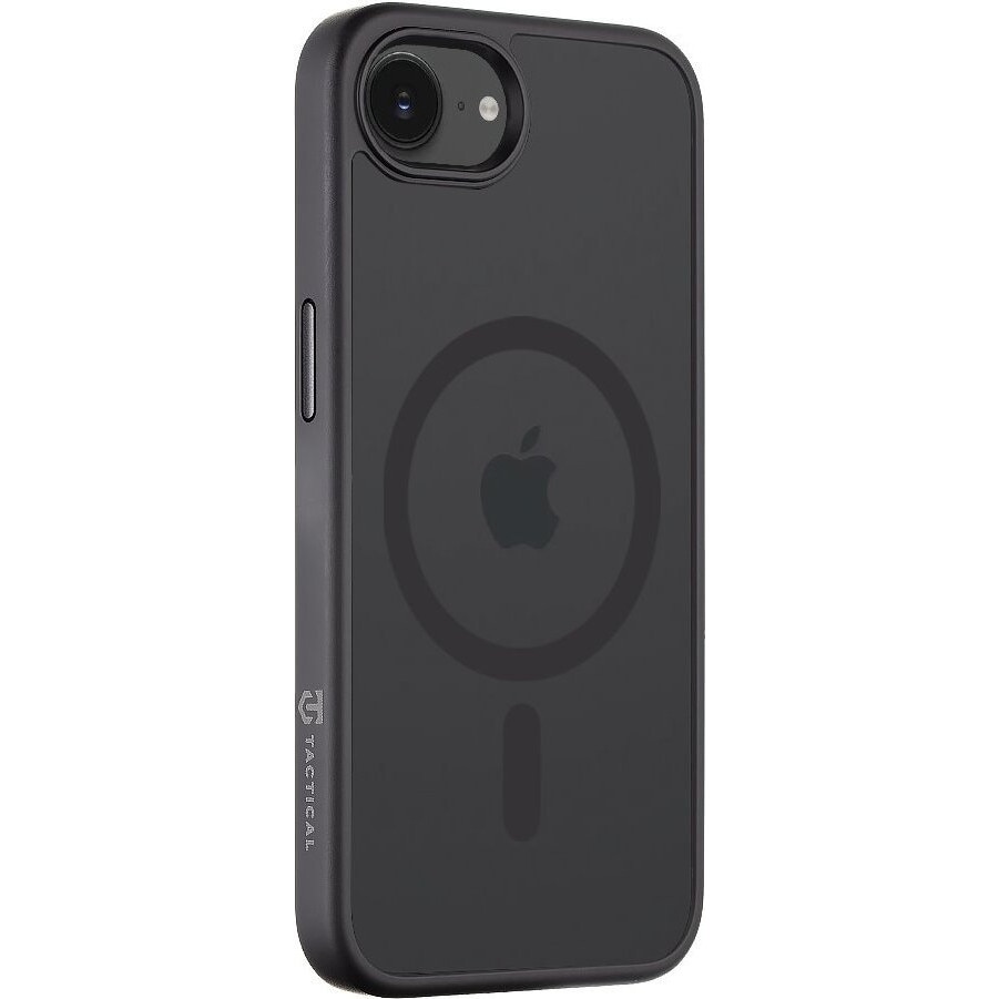 Husa telefon Tactical MagForce Hyperstealth pentru iPhone 16e, transparenta, functie MagSafe, standard militar MIL-STD-810 516, culoare asfalt