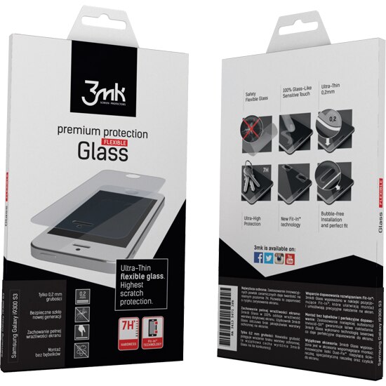 Folii protectie telefoane, 3MK, FlexibleGlass, antibacterian, transparent, pentru Sony Xperia Z3 Compact D5803