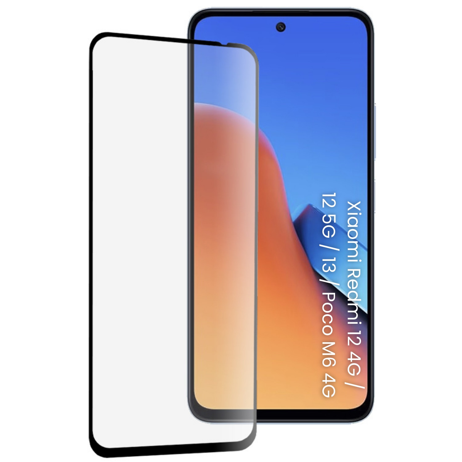 Folie de protectie pentru Xiaomi Redmi 12 4G / 12 5G / 13 / Poco M6 4G Comari® CrystalCore, sticla securizata 9H, acoperire completa Full Glue, claritate HD, margini negre