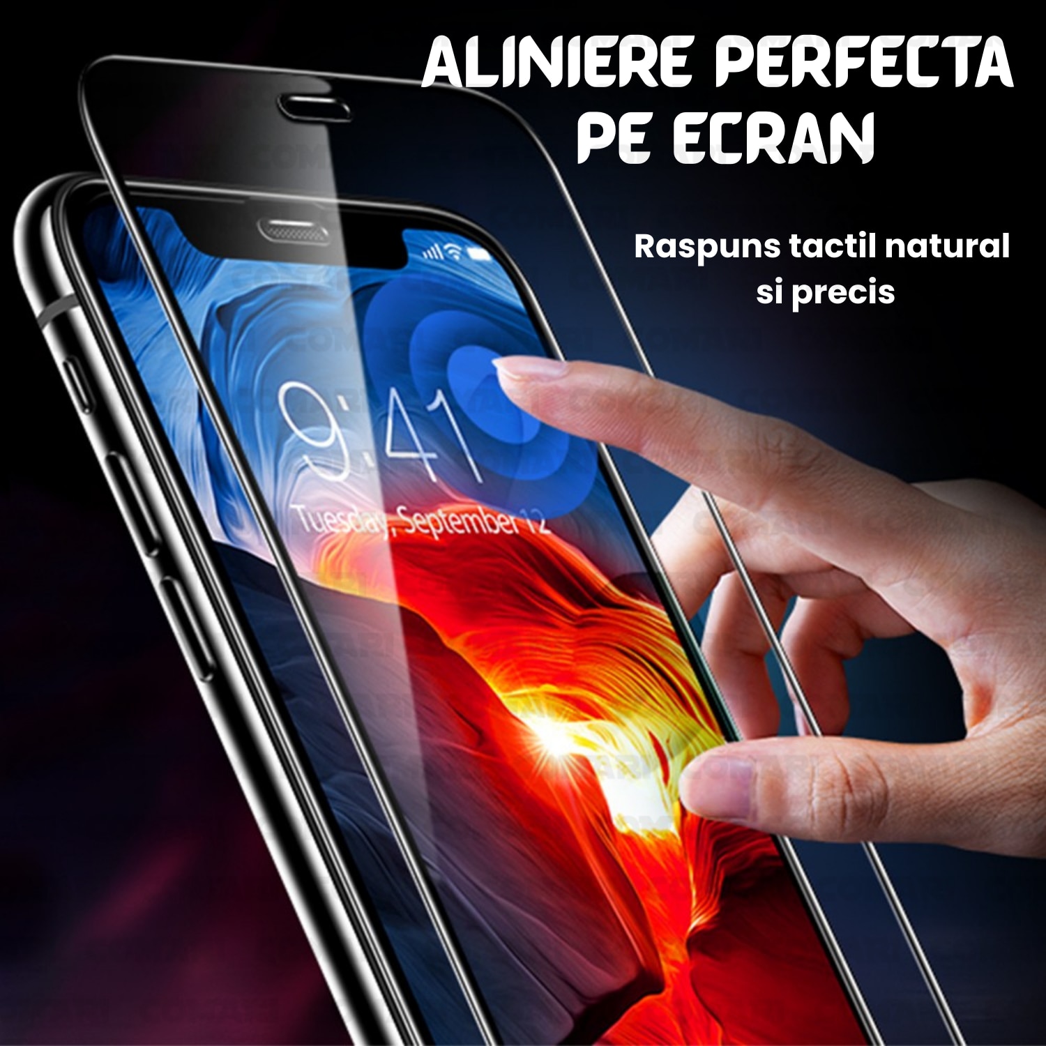 Folie de protectie pentru Xiaomi Redmi 12 4G / 12 5G / 13 / Poco M6 4G Comari® CrystalCore, sticla securizata 9H, acoperire completa Full Glue, claritate HD, margini negre