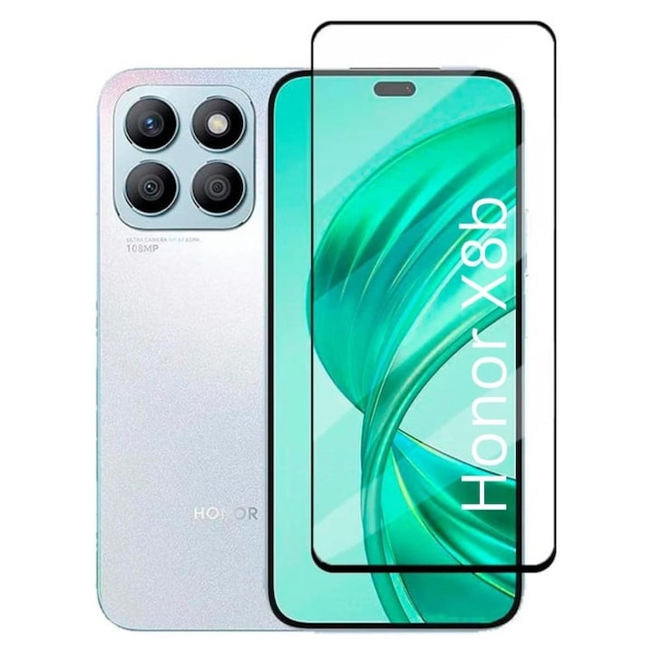 Folie pentru Honor X8b / X8c / 400 Lite, SKYDDAR INNOVATION, Sticla Securizata, Ultra HD, Protectie 111D, Montare Simpla, set cu sticker, Transparent