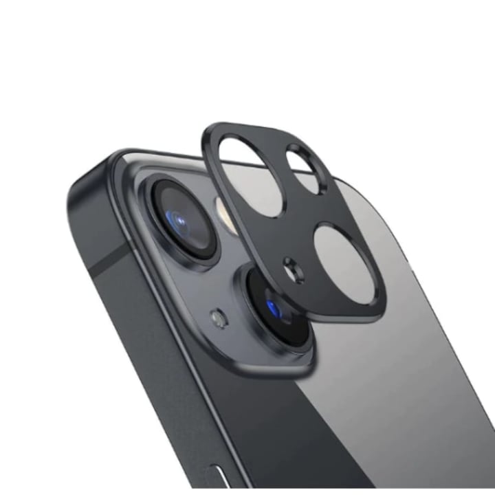 Protector de sticla pentru camere, Pentru Apple iPhone 13 Mini, Negru