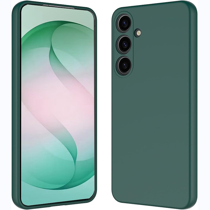 Husa pentru Samsung Galaxy A27 OEMG® Silicon case, protectie militara, interior din microfibra-Verde Inchis
