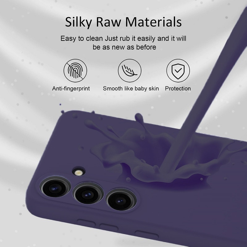 Husa pentru Samsung Galaxy A27 OEMG® Silicon case, protectie militara, interior din microfibra-Violet inchis