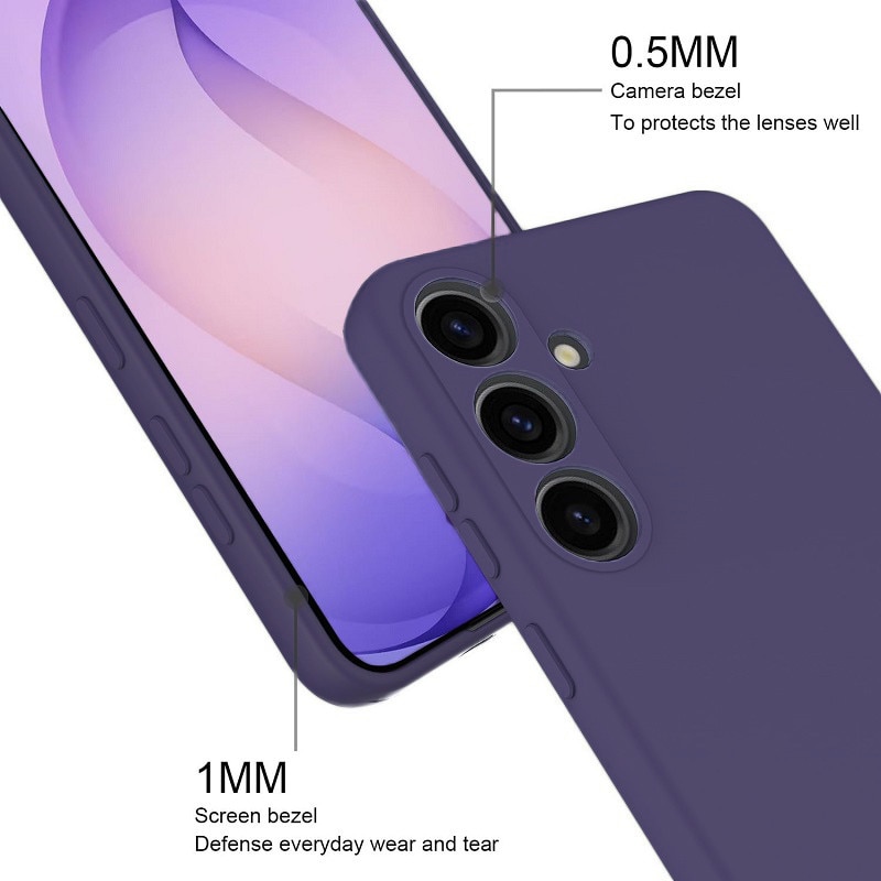 Husa pentru Samsung Galaxy A27 OEMG® Silicon case, protectie militara, interior din microfibra-Violet inchis