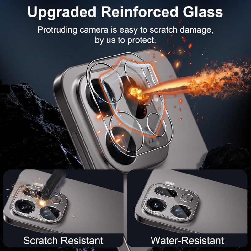 2 bucati pentru protectia camerei Oppo Find X9, protectie de ecran cu sticla temperata, duritate 9H, protectie clara HD anti-rastiroale pentru ecranul camerei