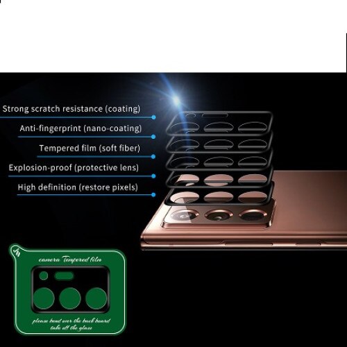 Folie sticla 5D protectie lentila compatibila cu camera Samsung Note 20 Ultra, TELGORBCS®