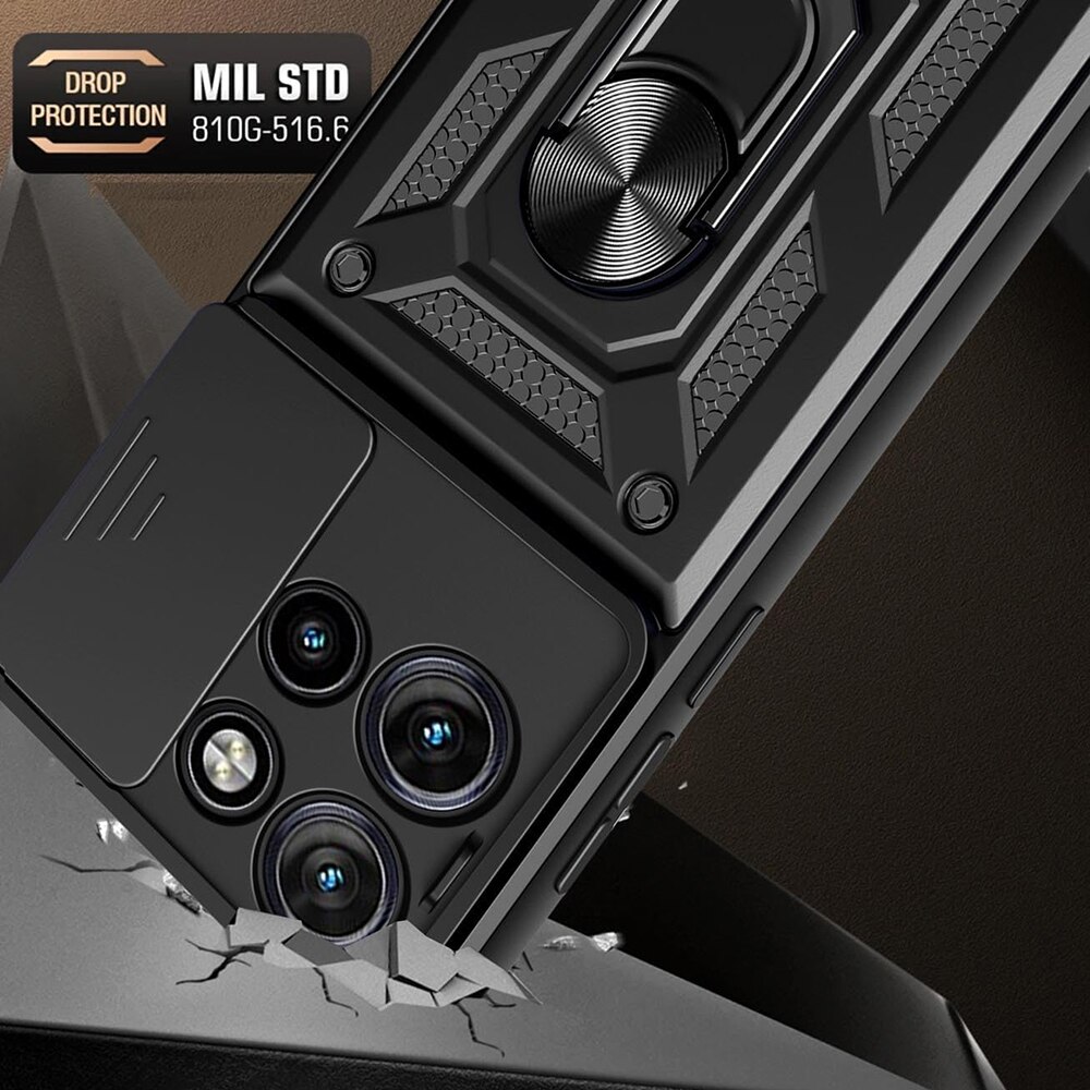 Husa pentru Motorola Edge 50 - Techsuit CamShield Series - Black