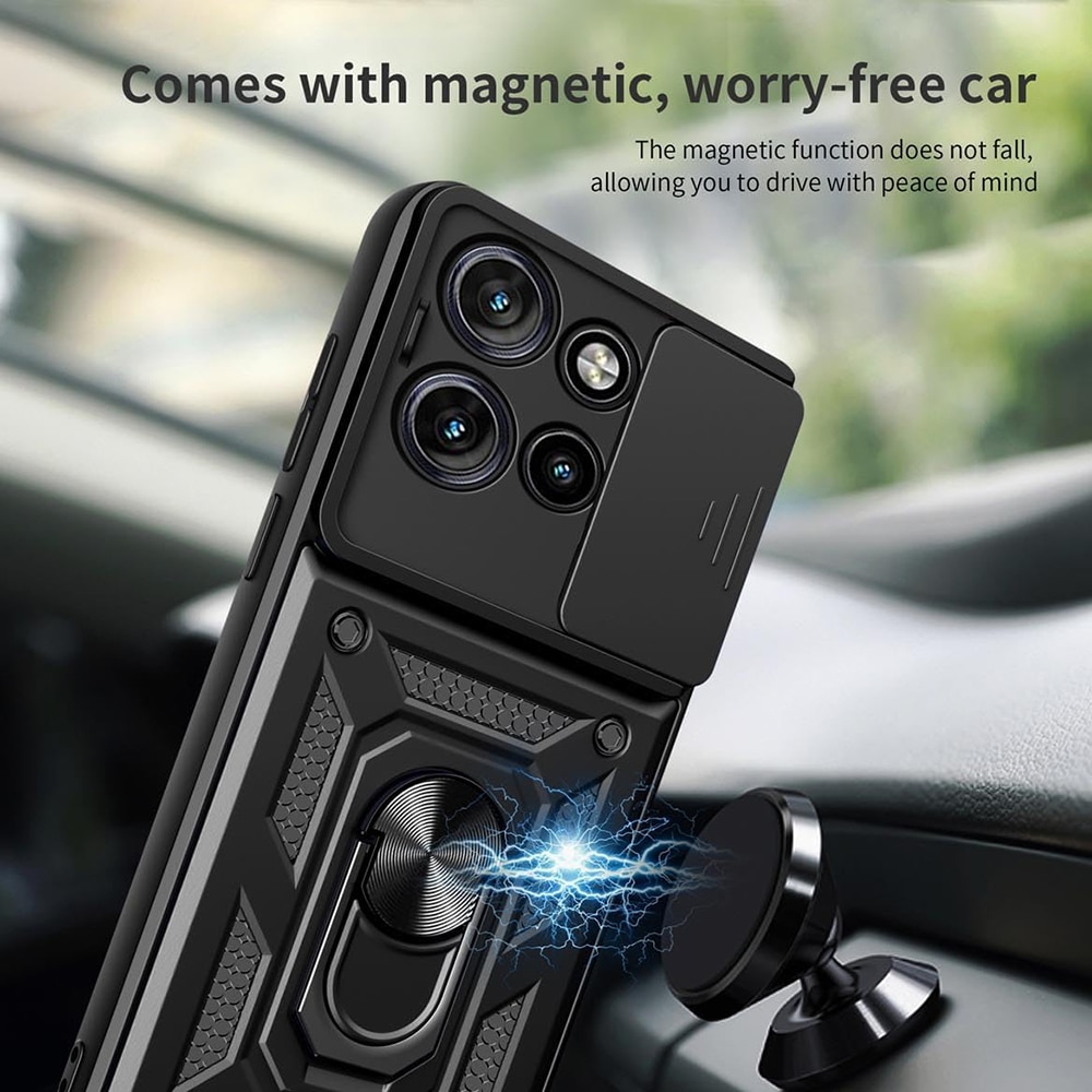 Husa pentru Motorola Edge 50 - Techsuit CamShield Series - Black