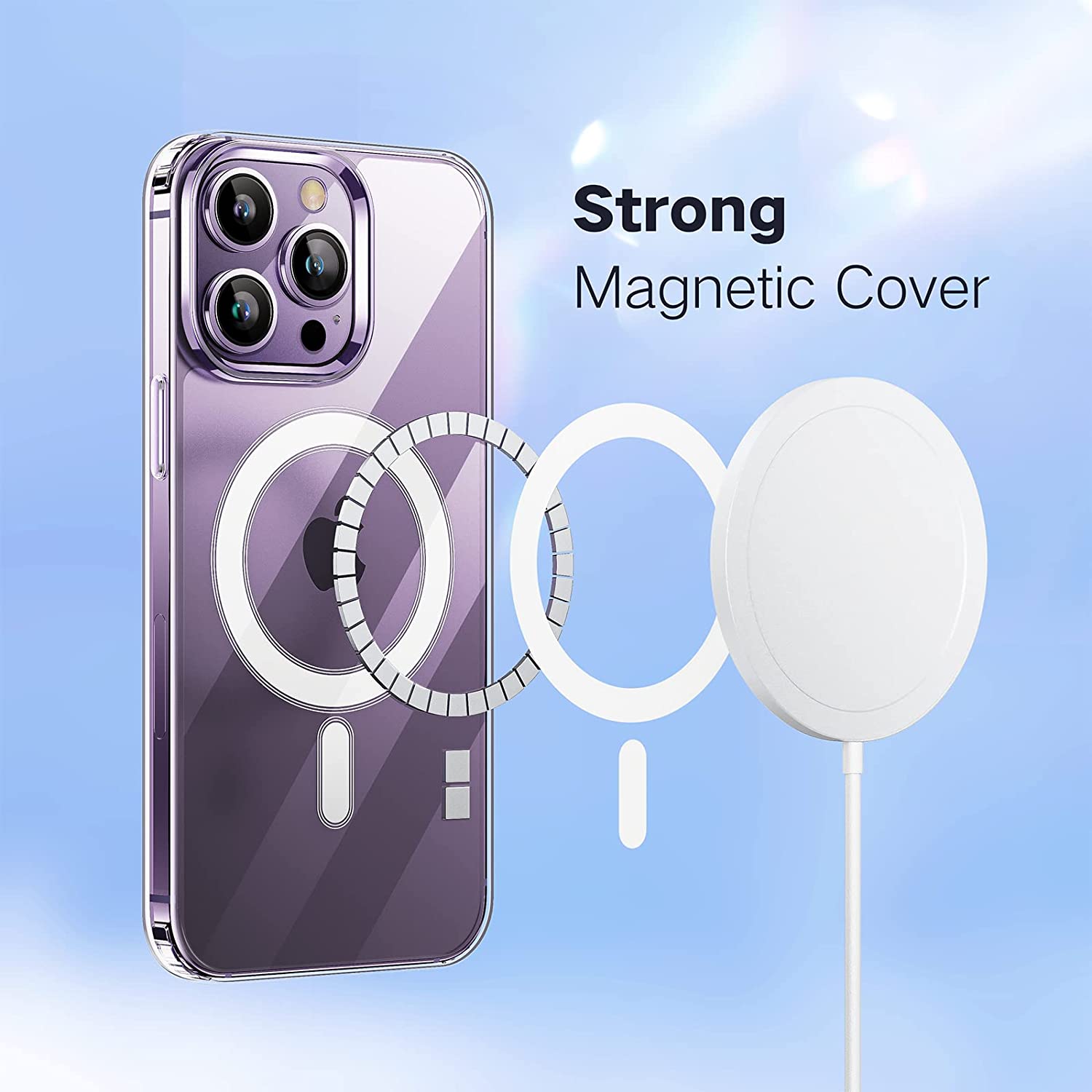 Husa de protectie Apple Clear Case pentru iPhone 14 Pro Max cu MagSafe, Zggzerg, Transparent