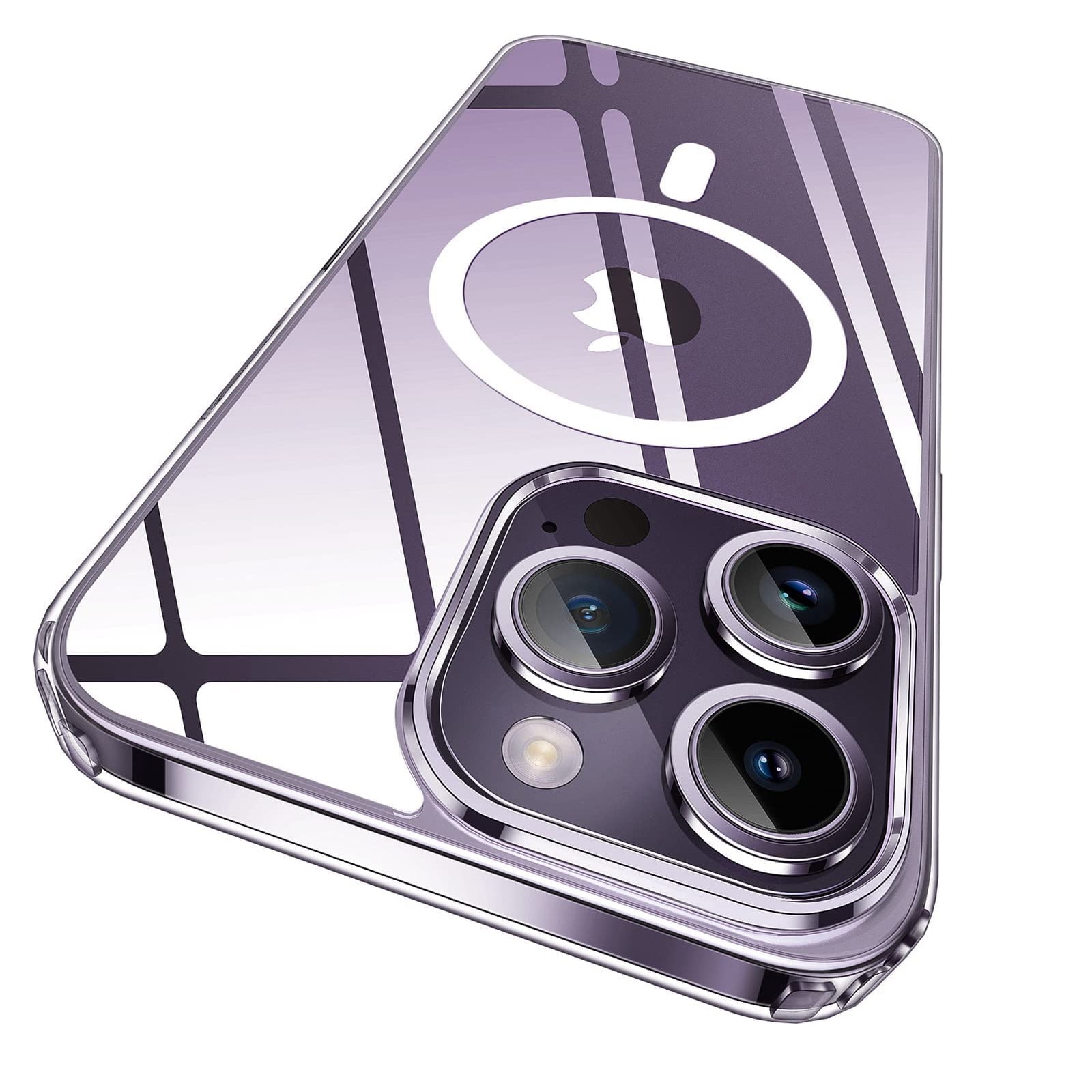 Husa de protectie Apple Clear Case pentru iPhone 14 Pro Max cu MagSafe, Zggzerg, Transparent