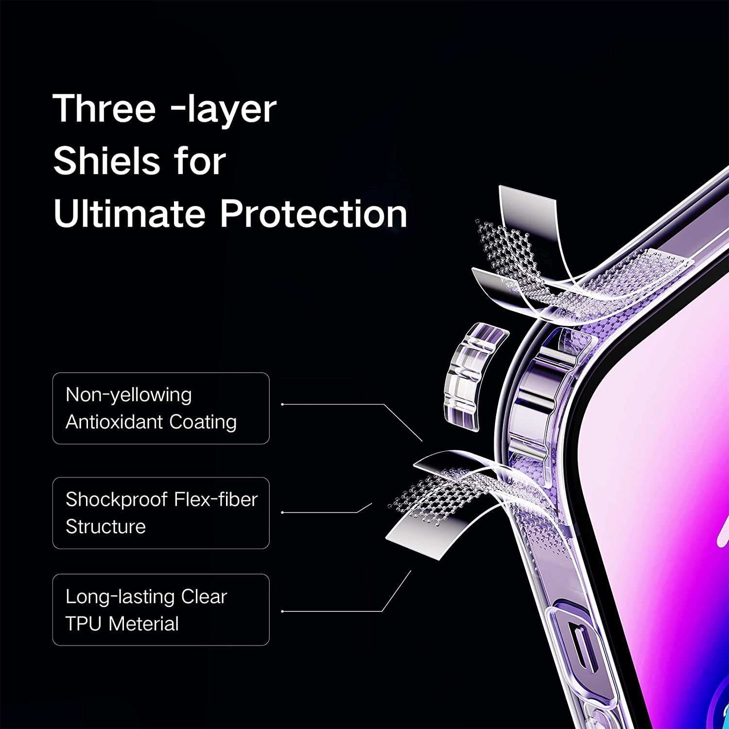 Husa de protectie Apple Clear Case pentru iPhone 14 Pro Max cu MagSafe, Zggzerg, Transparent
