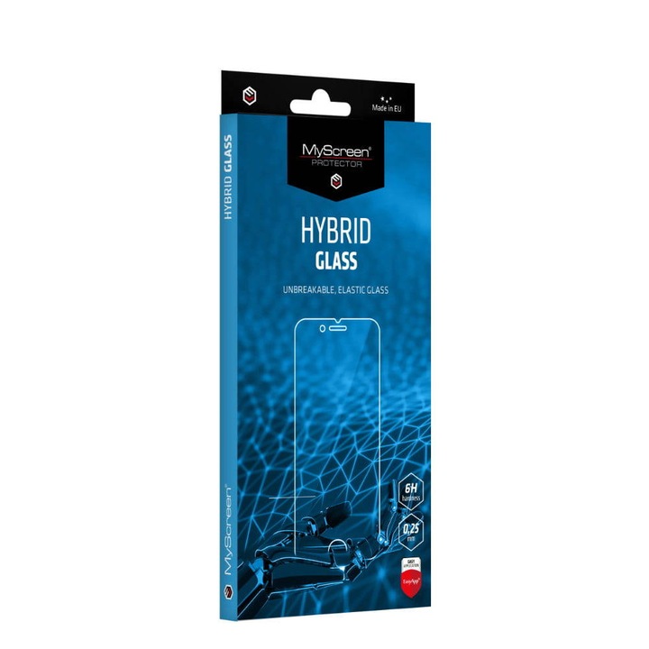Folie protectie ecran MyScreen Protector, pentru iPhone 13 Pro Max, Sticla securizata, Transparent/Negru
