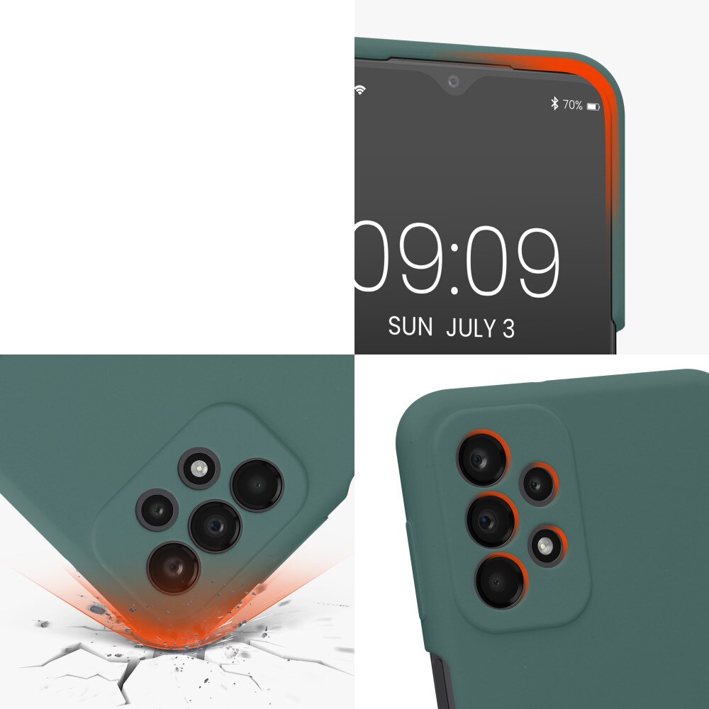 Husa Kwmobile pentru Samsung Galaxy A23, Silicon, Verde, 57829.169