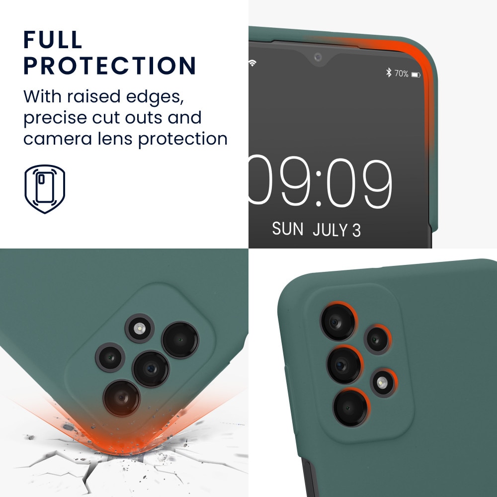 Husa Kwmobile pentru Samsung Galaxy A23, Silicon, Verde, 57829.169