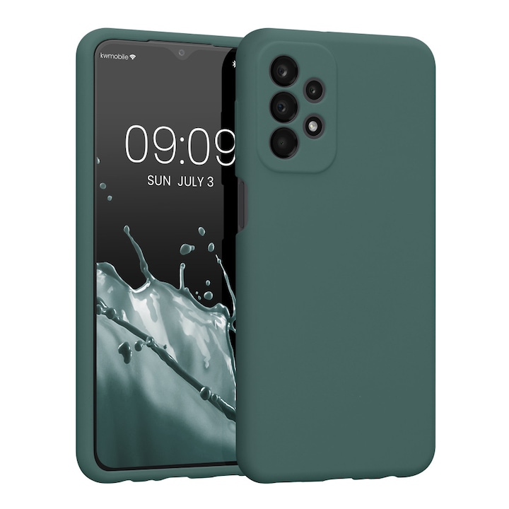 Husa Kwmobile pentru Samsung Galaxy A23, Silicon, Verde, 57829.169