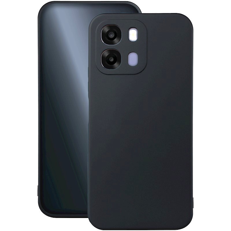 Husa Compatibila Oppo A6 4G Liquid Silicon Soft cu interior Textil. Negru
