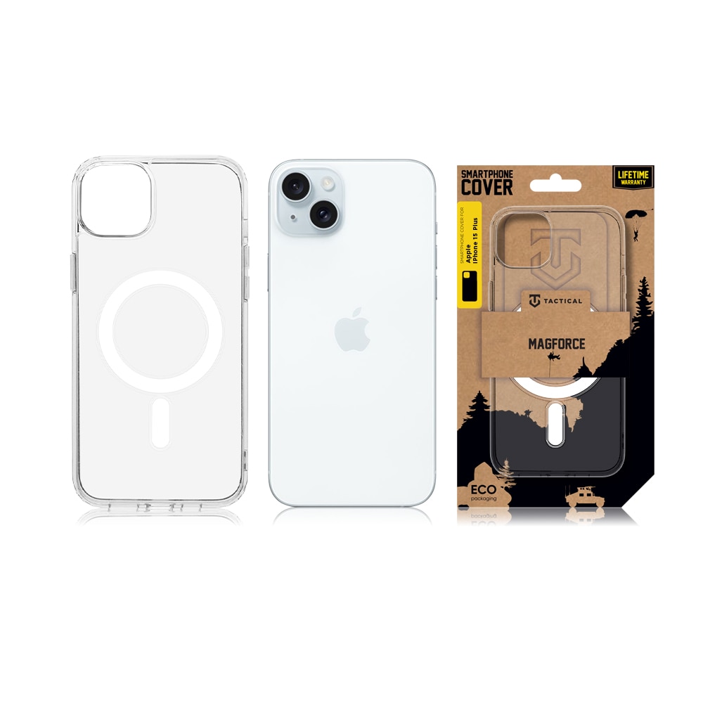 Husa de protectie Cover Hard Tactical MagForce pentru iPhone 15 Plus, Transparent
