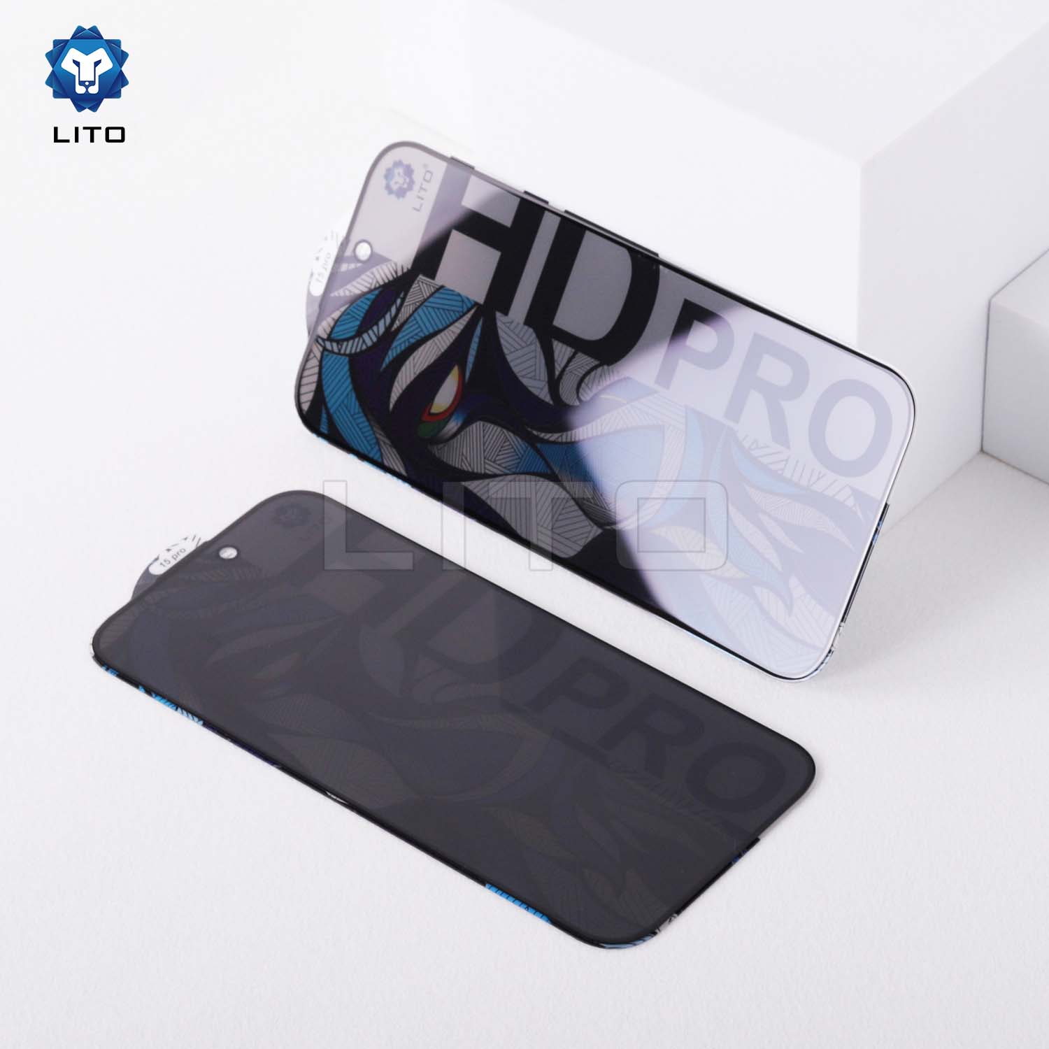 Folie de protectie Ecran Privacy Lito HD Pro pentru Apple iPhone 17 Pro Sticla Securizata Full Glue